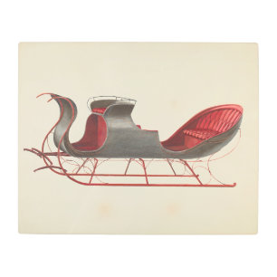 Impresión En Metal Un caballo abierto en Sleigh - Navidades