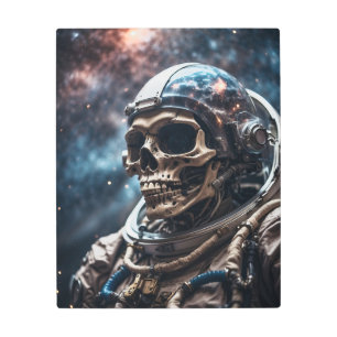Impresión En Metal Un esqueleto astronauta.