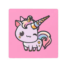 Un lindo unicornio kawaii