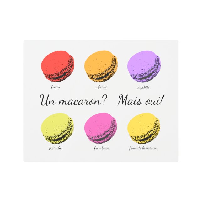 Impresión En Metal ¿Un macaron? ¡Mais oui! (Anverso)