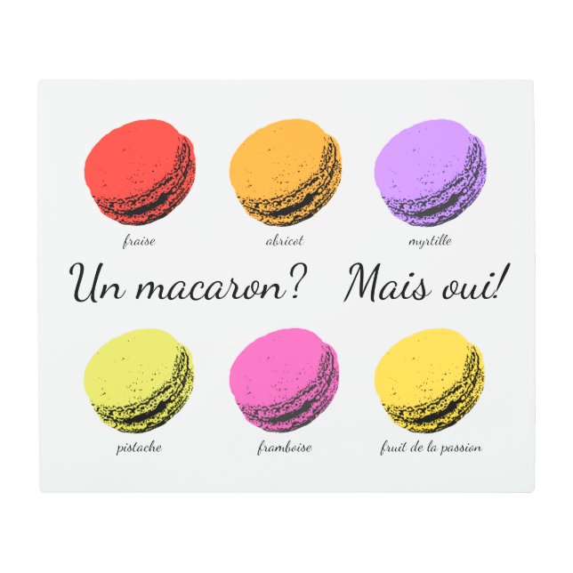 Impresión En Metal ¿Un macaron? ¡Mais oui! (Anverso)