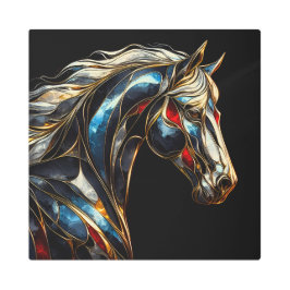 Impresión En Metal Un majestuoso Stallion - AI en movimiento