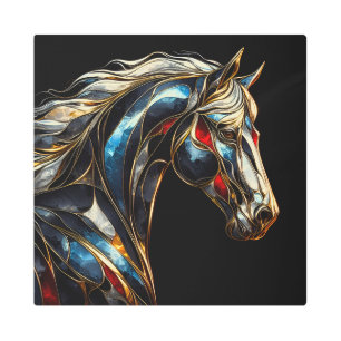 Impresión En Metal Un majestuoso Stallion - AI en movimiento