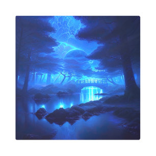 Impresión En Metal Un viaje nocturno