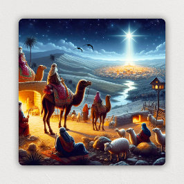 Impresión En Metal Una estrella nace de tres cristianos magos