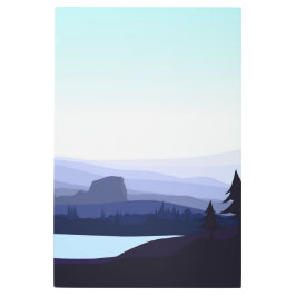 Impresión En Metal una hermosa extensión de montañas