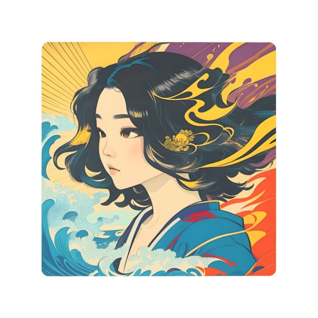 Impresión En Metal Una joven vietnamita (Anverso)