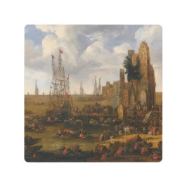 Impresión En Metal Una Vista De Capriccio A Una Ocupada Escena Del Pu