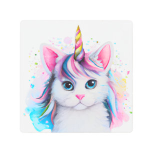 Impresión En Metal Unicorn Kitten