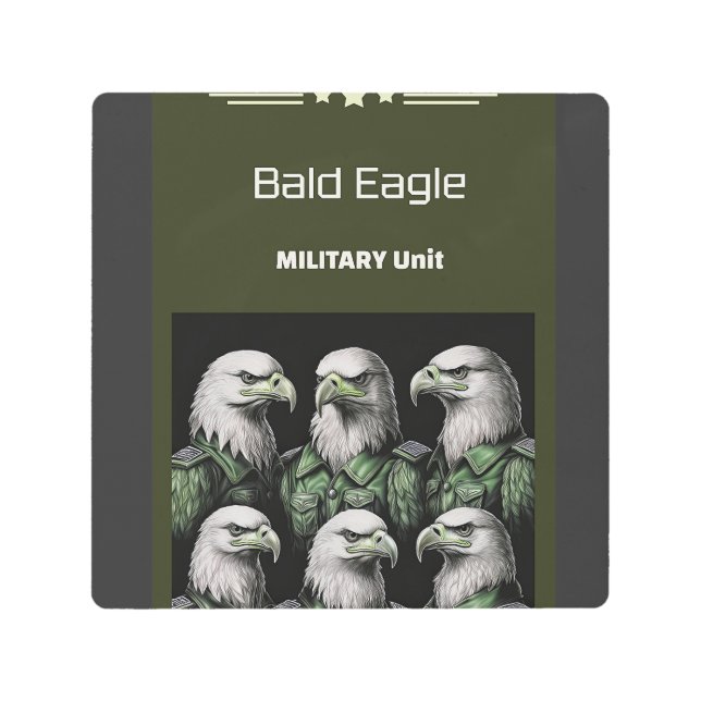 Impresión En Metal Unidad Militar del águila calva (Anverso)