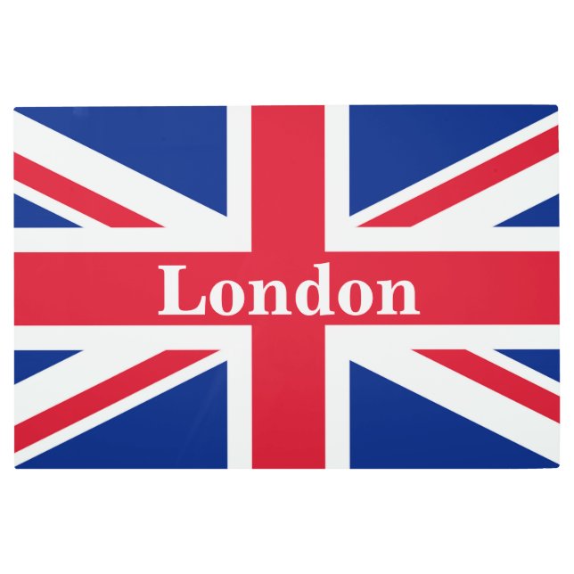 Impresión En Metal Union Jack London ~ Bandera británica (Anverso)
