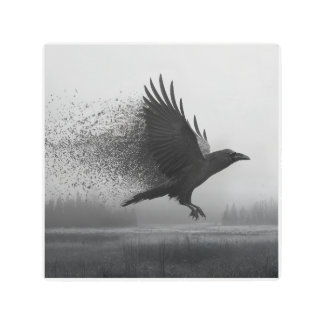 Impresión En Metal Unraveling - Raven in the Mist