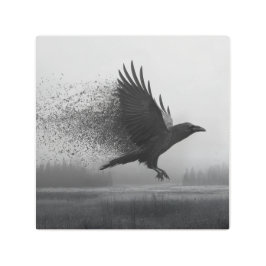 Impresión En Metal Unraveling - Raven in the Mist