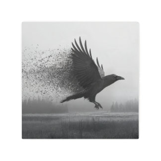 Impresión En Metal Unraveling - Raven in the Mist