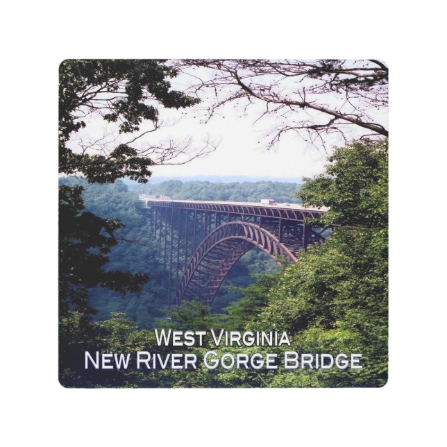 Impresión En Metal US West Virginia - New River Gorge Bridge - (Anverso)