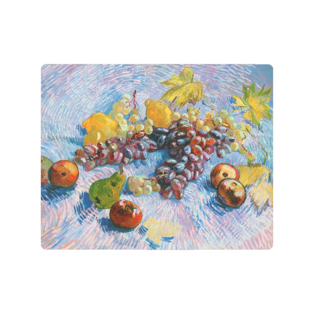 Impresión En Metal Uvas, leones, peras y manzanas, Van Gogh (Anverso)