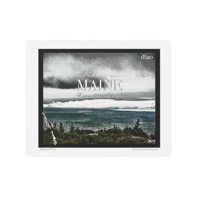 Impresión En Metal Vacationland, Maine (Anverso)