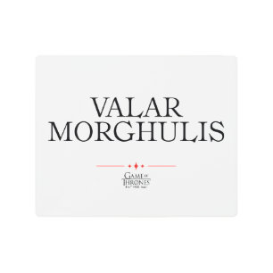 Impresión En Metal Valar Morghulis