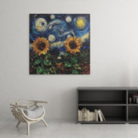 Van Gogh girasoles y noche estrellada