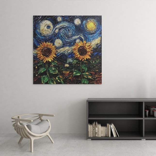 Impresión En Metal Van Gogh girasoles y noche estrellada (Subido por el creador)