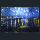 Impresión En Metal Van Gogh - Noche estrellada sobre el Ródano,<br><div class="desc">La famosa obra de arte de Vincent van Gogh,  Noche estrellada sobre el Ródano</div>