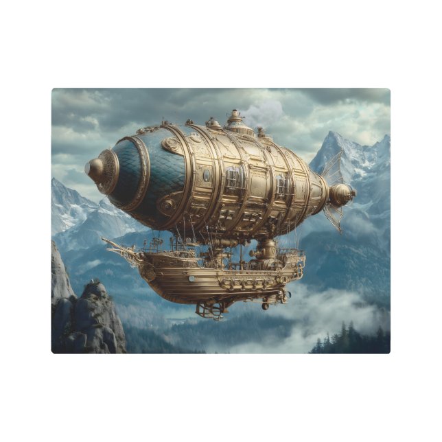 Impresión En Metal Vaso Steampunk (Anverso)