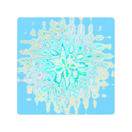 Impresión En Metal Verde azulado Blue Green Wave Bubble Abstrterns Gu