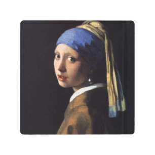 Impresión En Metal Vermeer Chica Pearl Earring Masterpiece Pintura