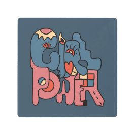 Impresión En Metal Versión chica de Power Dark