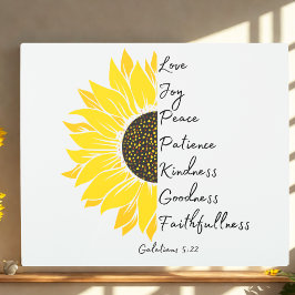 Impresión En Metal Verso de la Biblia del Girasol