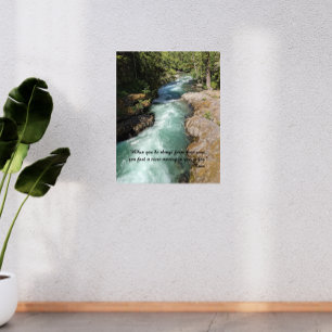 Impresión En Metal Verso de poesía de Wild River Rumi