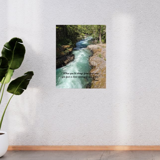 Impresión En Metal Verso de poesía de Wild River Rumi (In Situ)