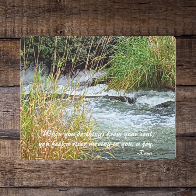 Impresión En Metal Verso de poesía Rumi (In Situ)