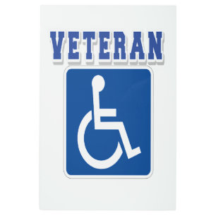 Impresión En Metal Veterano discapacitado