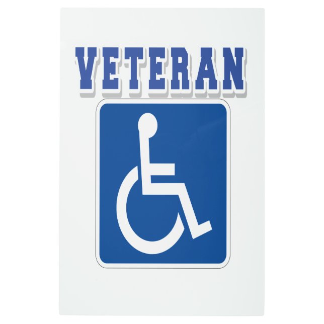 Impresión En Metal Veterano discapacitado (Anverso)