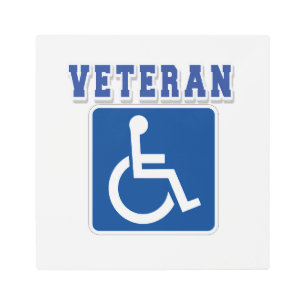 Impresión En Metal Veterano discapacitado