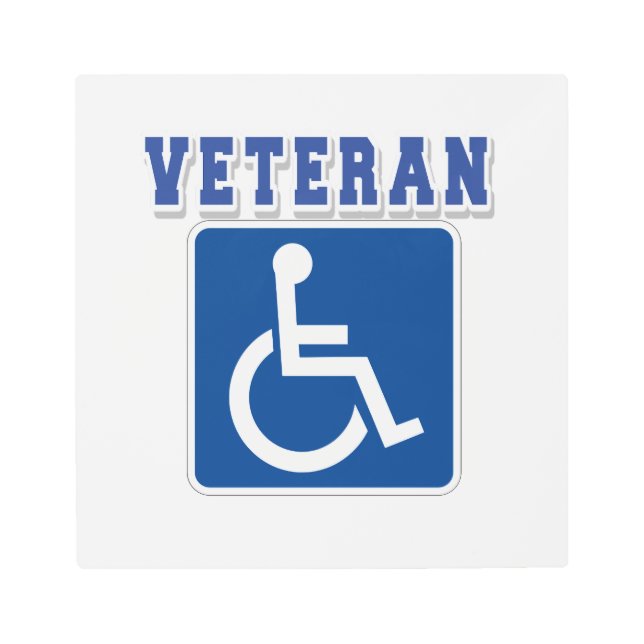 Impresión En Metal Veterano discapacitado (Anverso)
