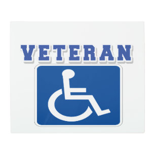 Impresión En Metal Veterano discapacitado