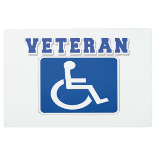 Impresión En Metal Veterano discapacitado