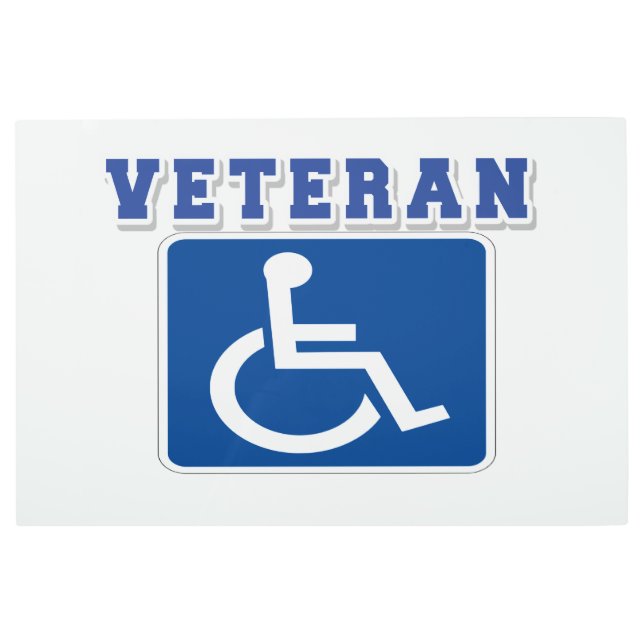 Impresión En Metal Veterano discapacitado (Anverso)