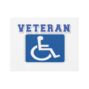 Impresión En Metal Veterano discapacitado