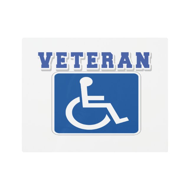 Impresión En Metal Veterano discapacitado (Anverso)