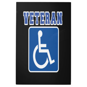 Impresión En Metal Veterano discapacitado