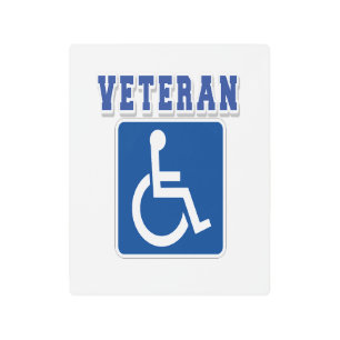 Impresión En Metal Veterano discapacitado