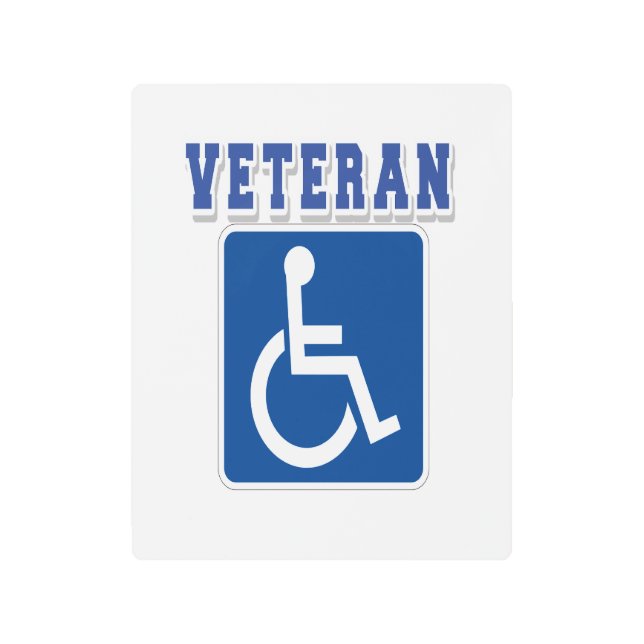 Impresión En Metal Veterano discapacitado (Anverso)