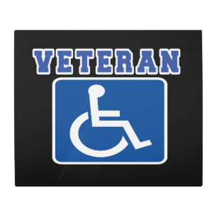 Impresión En Metal Veterano discapacitado