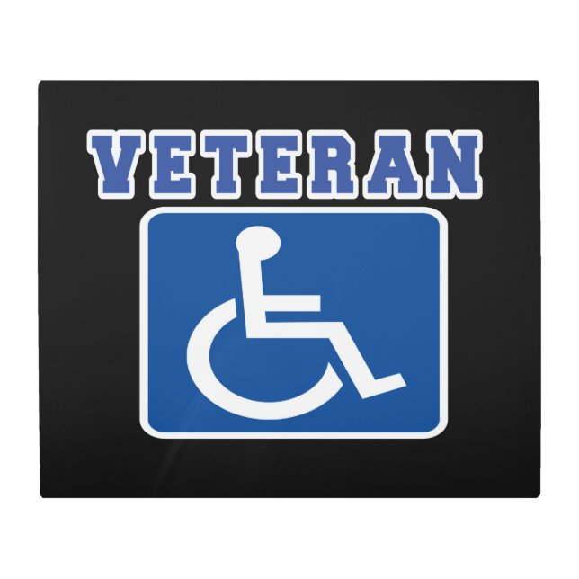 Impresión En Metal Veterano discapacitado (Anverso)