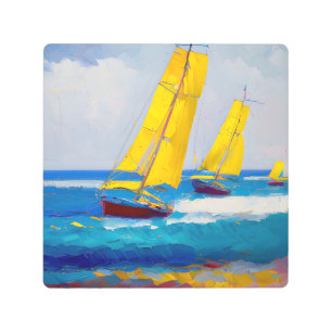 Impresión En Metal "Vi tres botes" Seascape