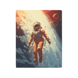 Impresión En Metal Viaje espacial astronauta