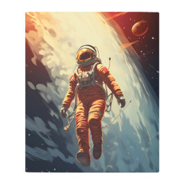 Impresión En Metal Viaje espacial astronauta